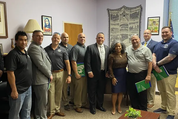 Council 82 members take part in a lobby day in Albany, NY. Photo credit: Aaron Gallant/AFSCME.