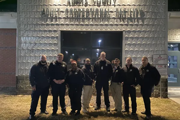 Members of AFSCME Local 2637 in front of the Adams County Adult Correctional Facility. Photo credit: Billy Kauffman, AFSCME Council 13.
