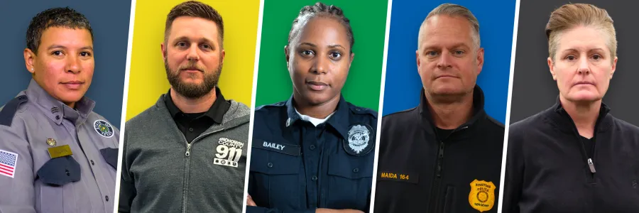 Collage of public safety professionals