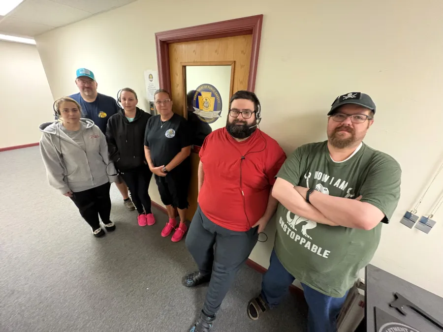 The telecommunicators of Northumberland County’s emergency services center fight for a fair contract and respect from management. Photo credit: Billy Kauffman/AFSCME Council 13.